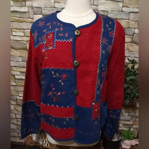 Napa Valley Embroidered Jacket Vintage Rare Large - Picture 2 of 7